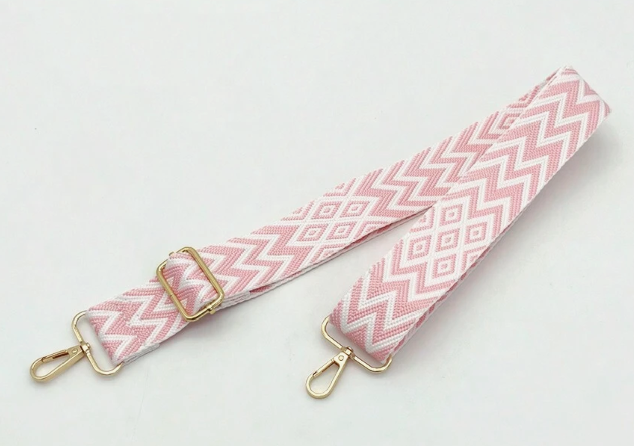 Pink Chevron Bag Strap