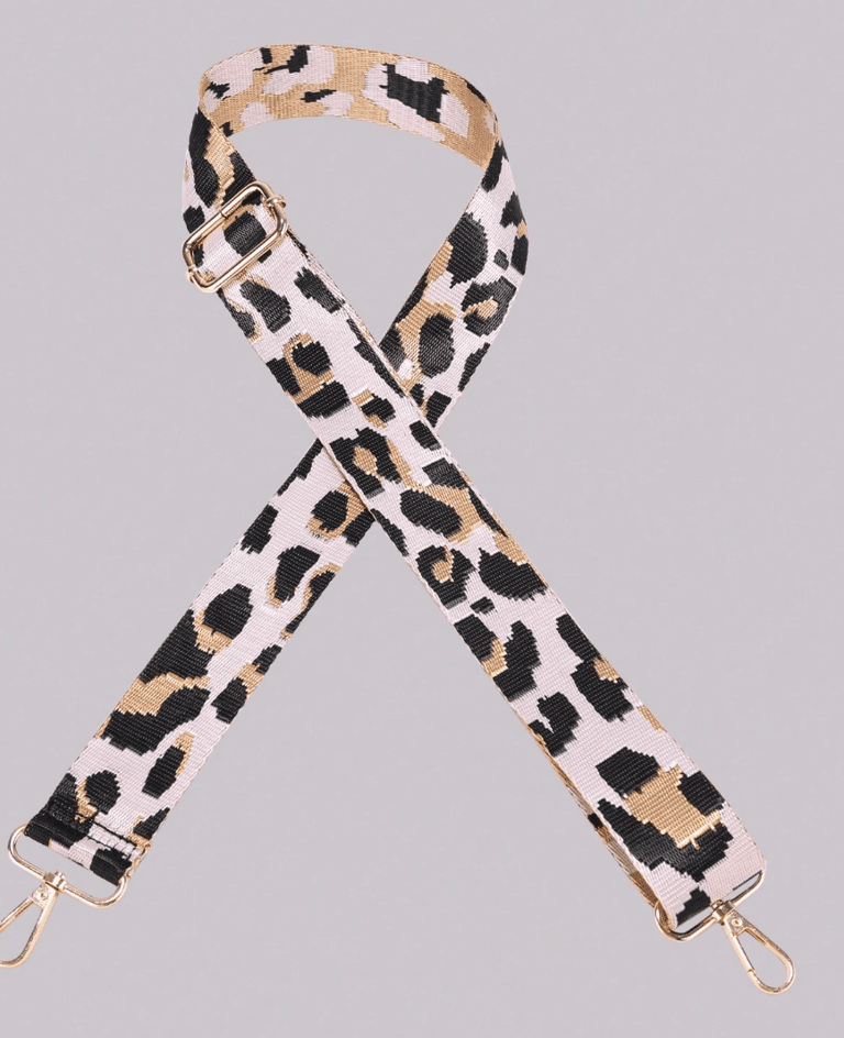 Pastel Pink Leopard Bag Strap