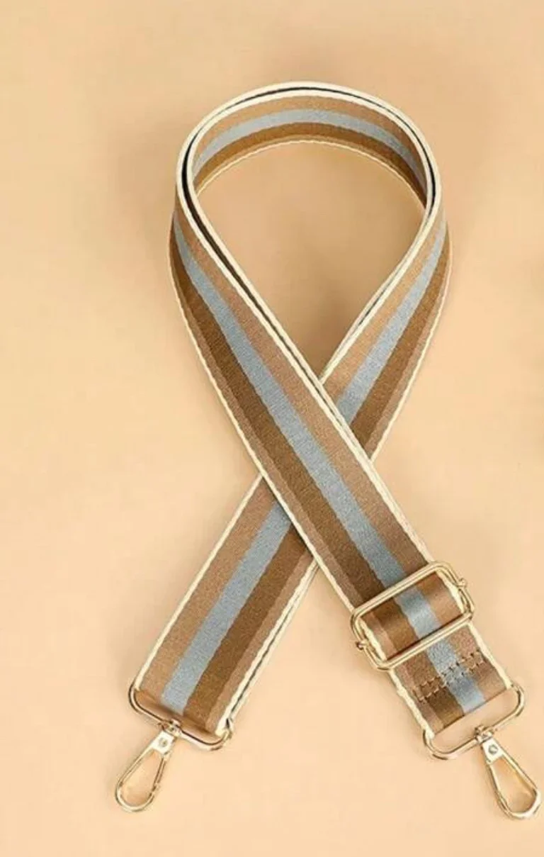 Brown/Blue Stripe Bag Strap