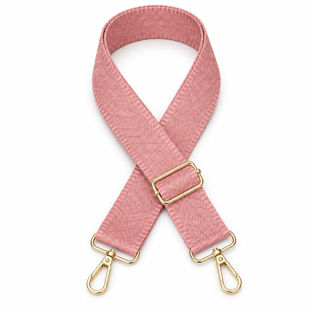 Pink Embossed Bag Strap