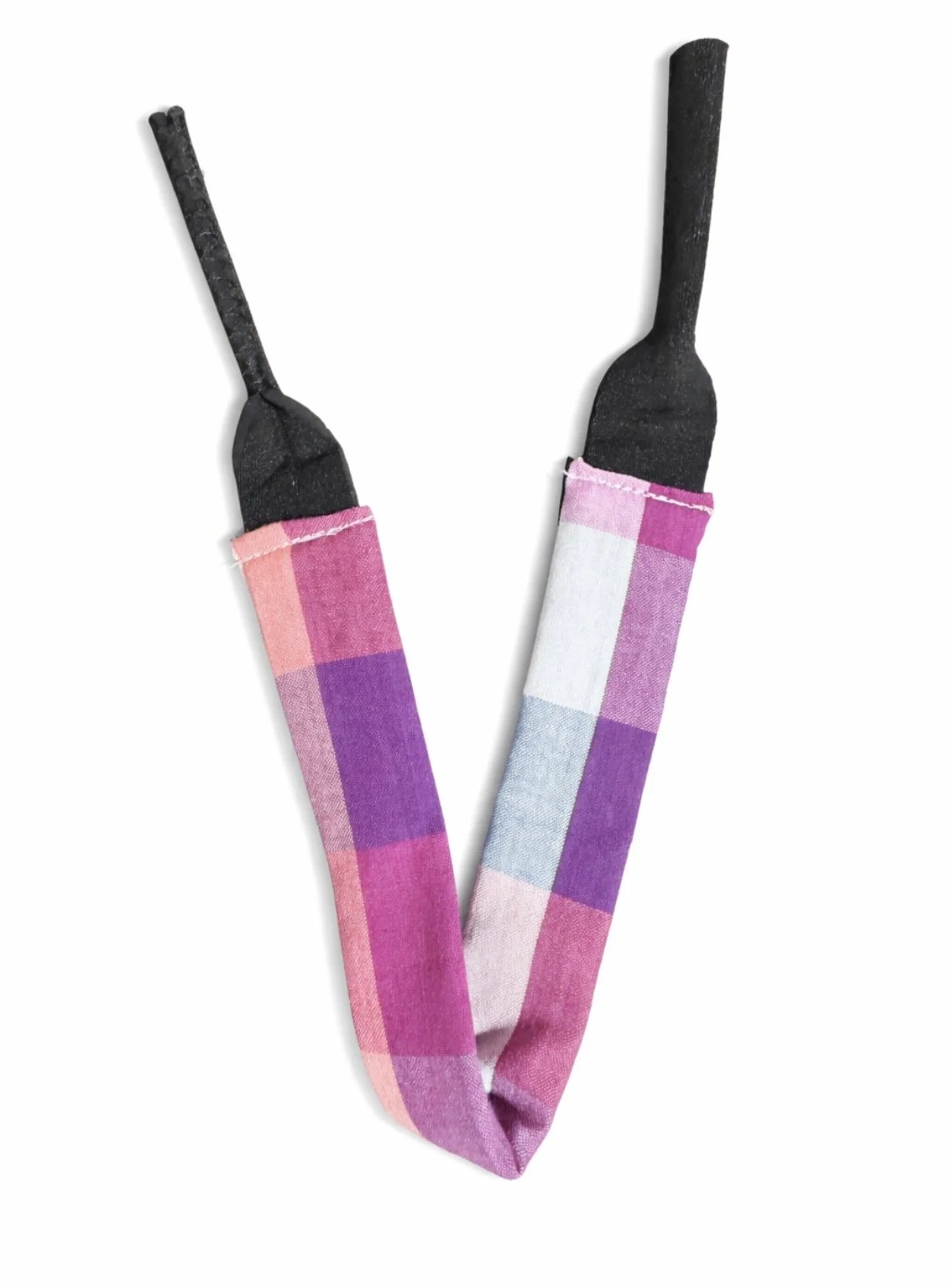 Purple Check Sunglass Strap