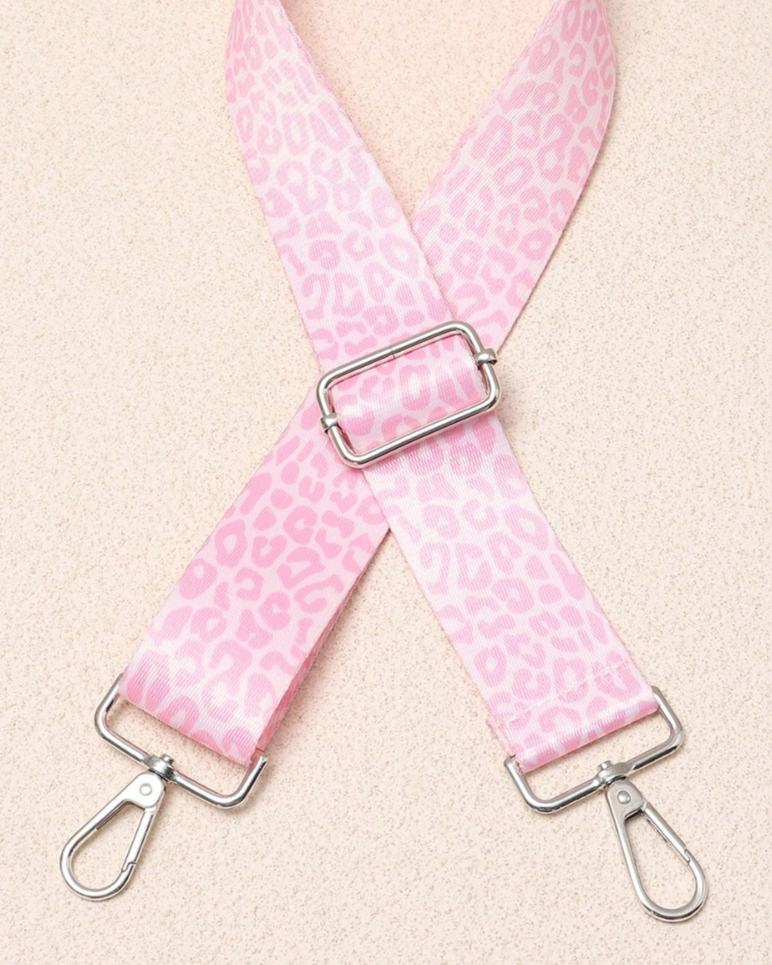 Pink Leopard Bag Strap
