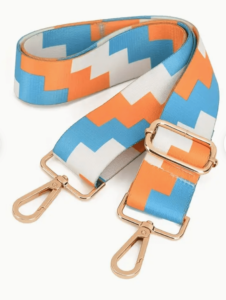 Orange/blue Block Bag Strap