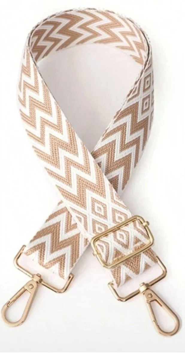Tan Chevron Bag Strap