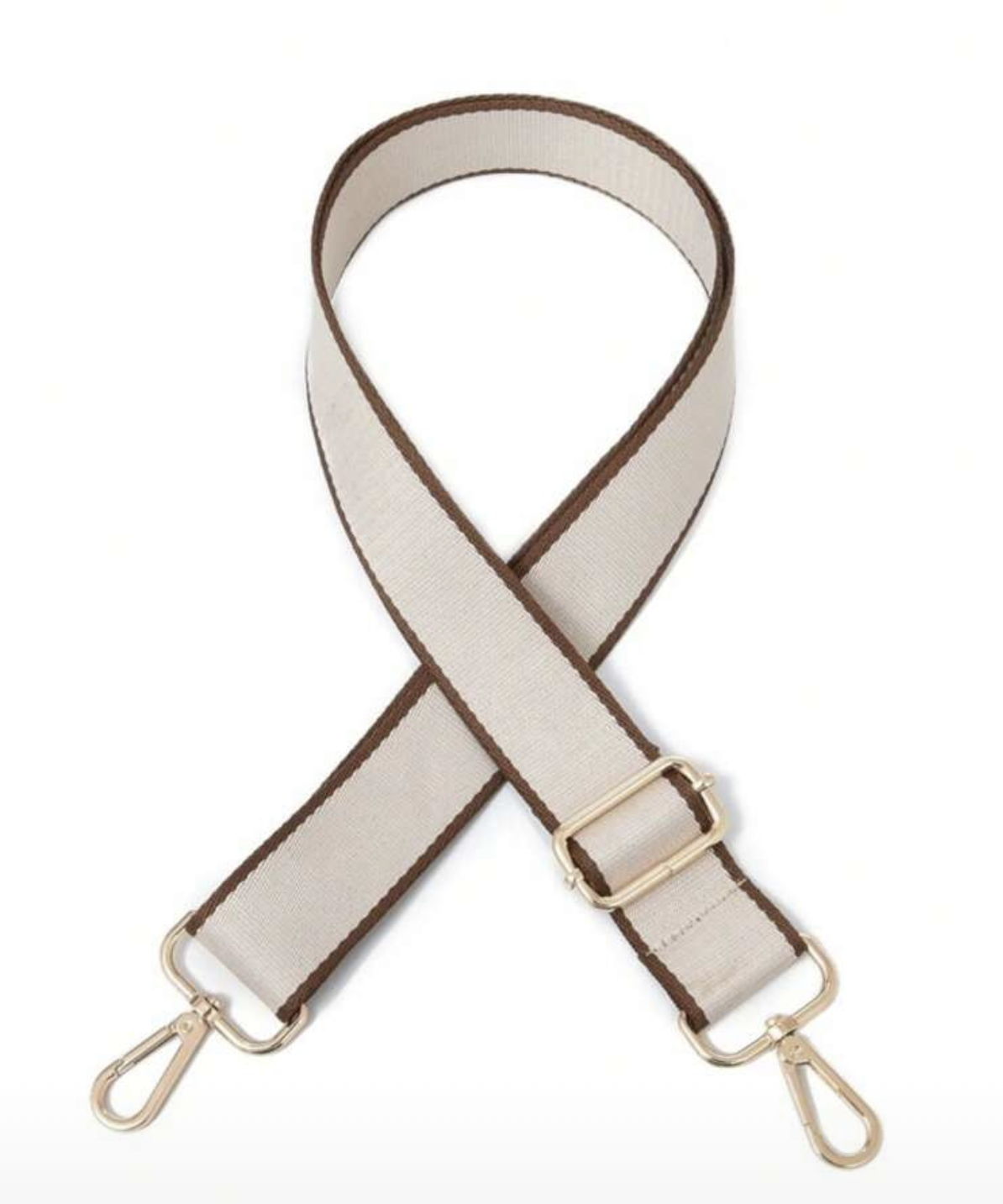 Cream/Tan Stripe Bag Strap
