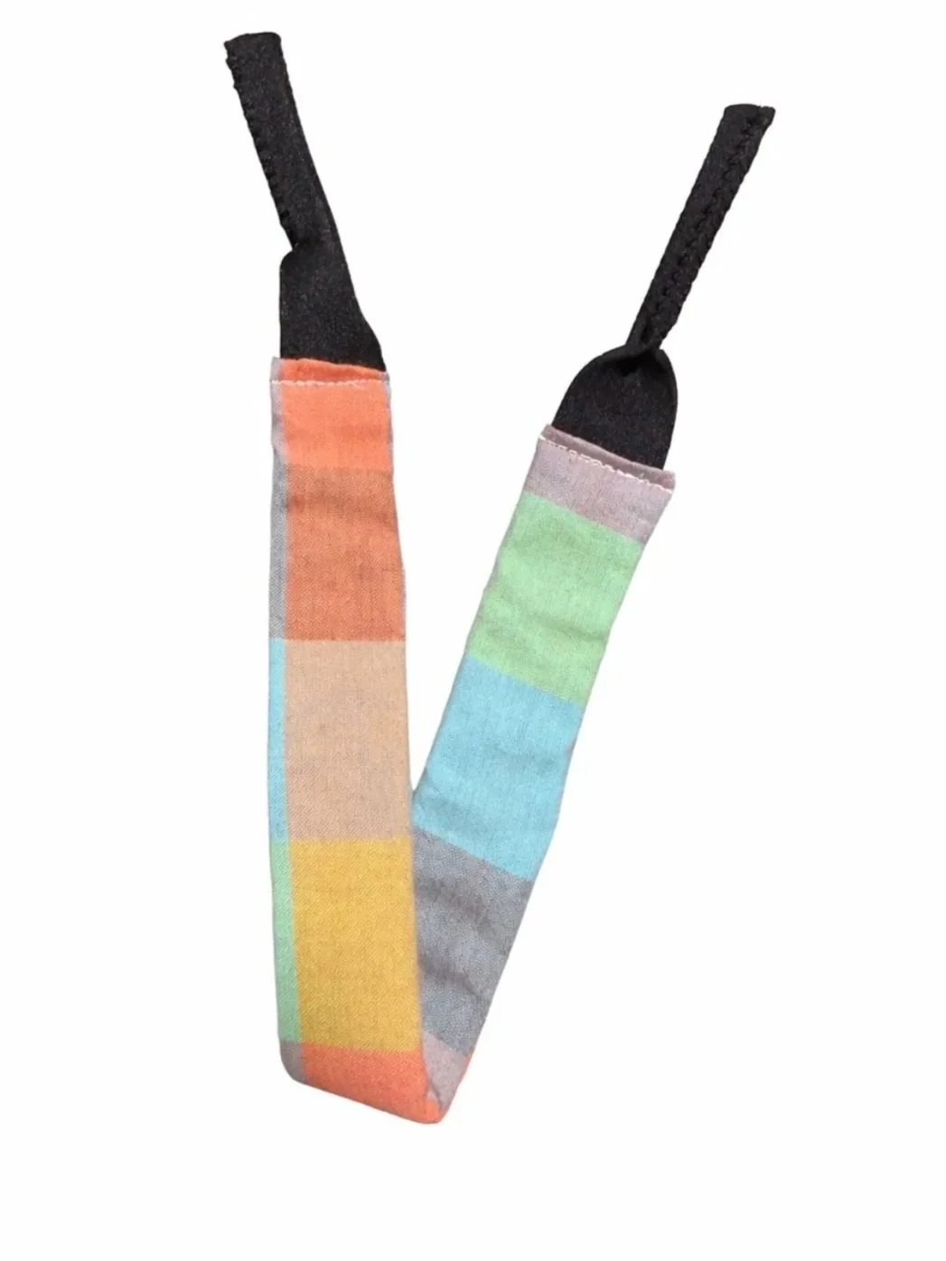 Orange Check Sunglass Strap