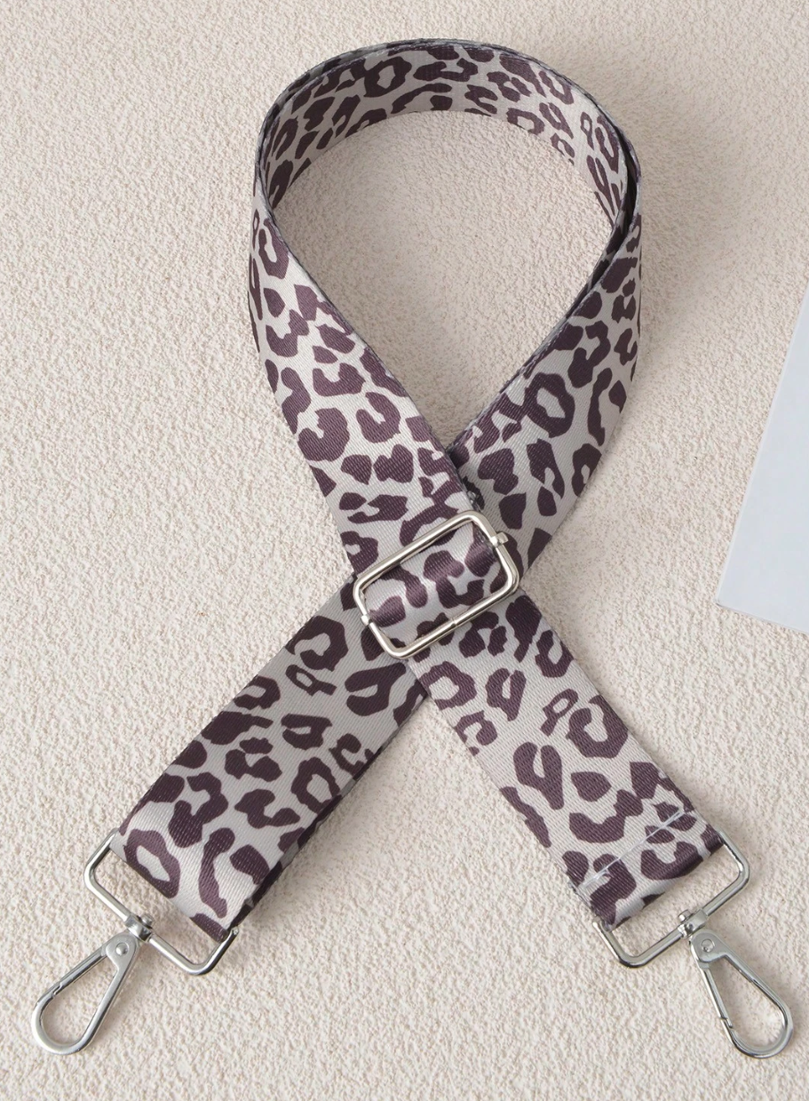 Beige/Brown Leopard Bag Strap