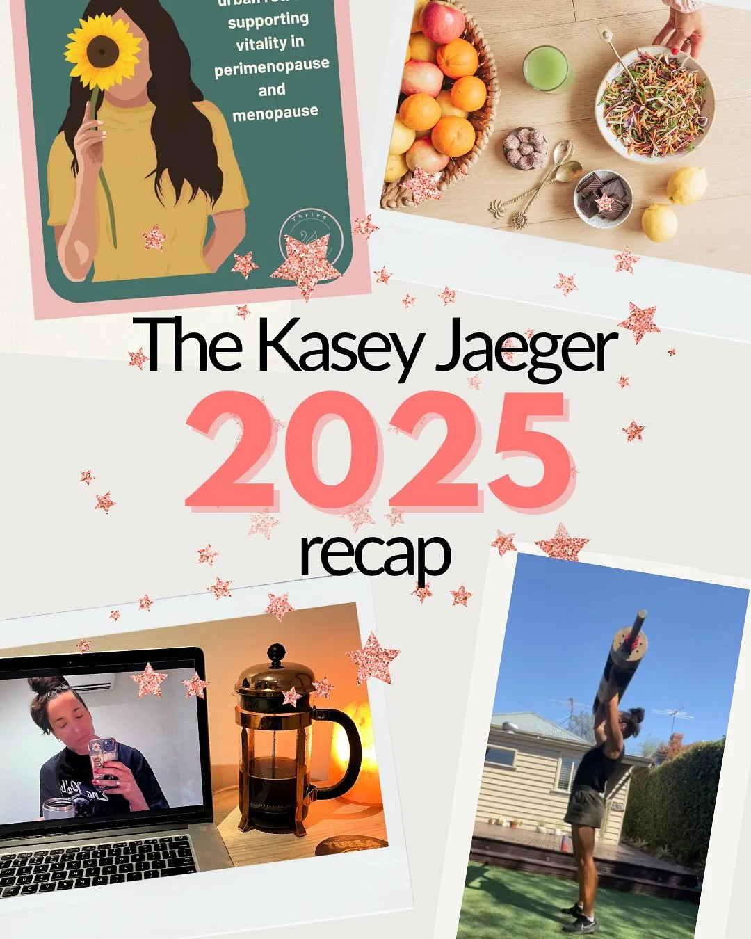The Kasey Jaeger 2025 recap 🤍
This year was full of learning, unlearning, consistency, and perspective. From celebrating client wins, to my own health and movement highlights, the habits that supported me, the things I let go of, and what I want to 