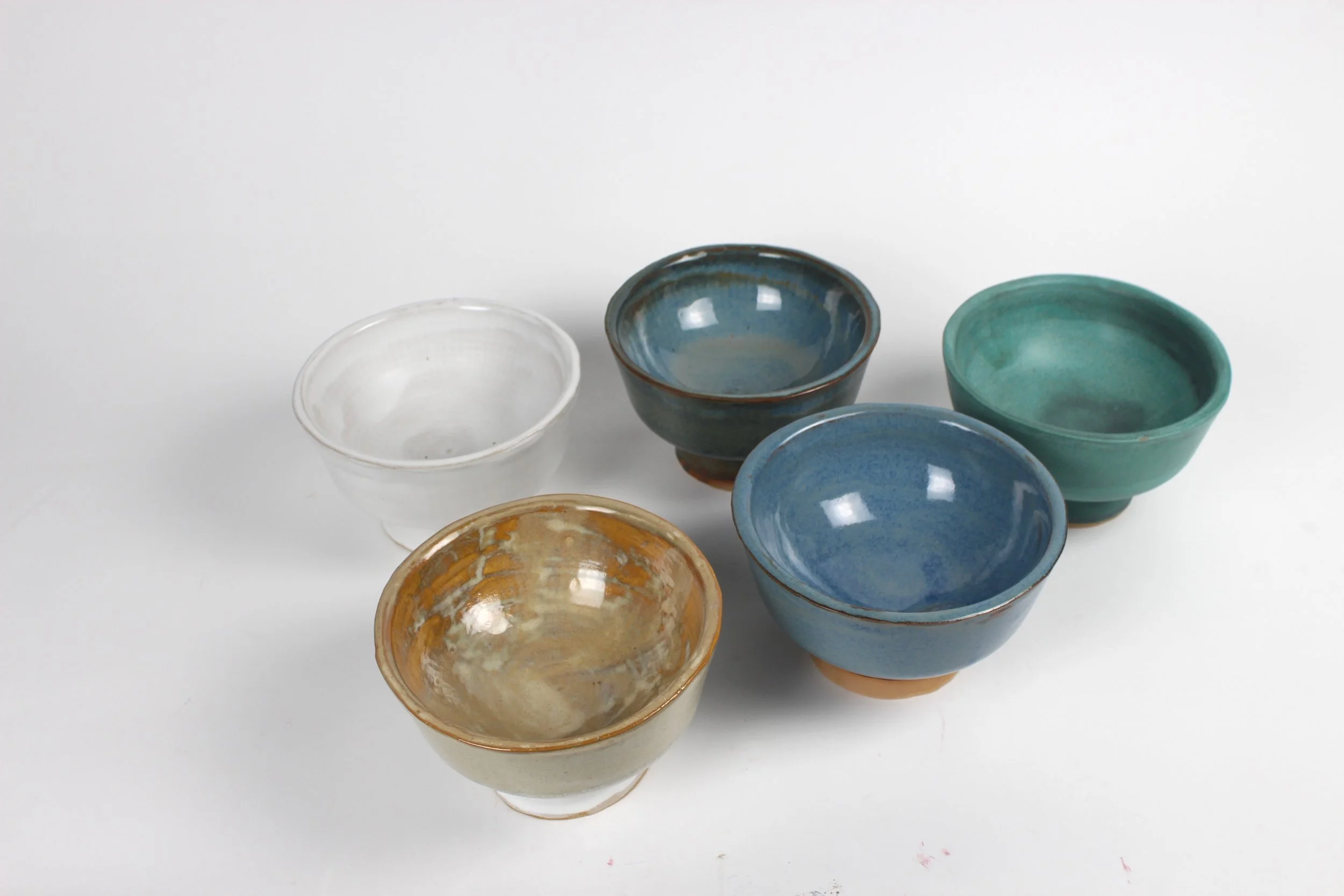 Slipcasted Bowls and Candle Holders