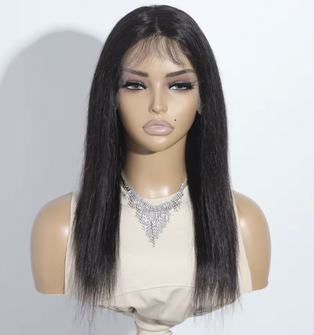 16 inch Human hair Glueless wig. {Pre cut,Pre plucked}