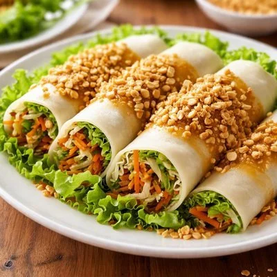 Lumpiang Sariwa W/ Peanut Sauce