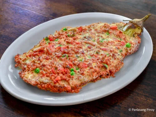 Relleno Talong With Ground Pork & Egg