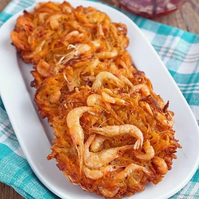 Papaya Fritters (Okoy with Shrimp)