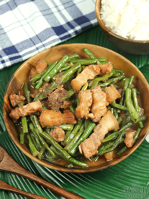 Green Beans in Oyster Sauce - Chicken & Pork