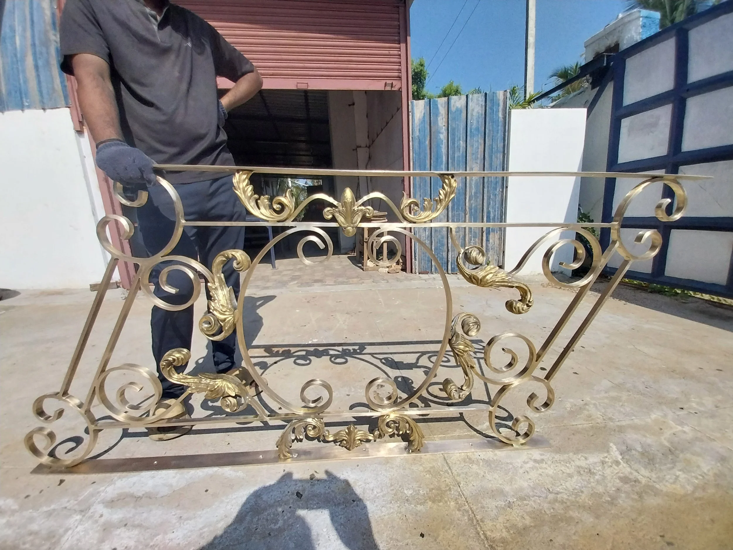 Brass Cast Railing.