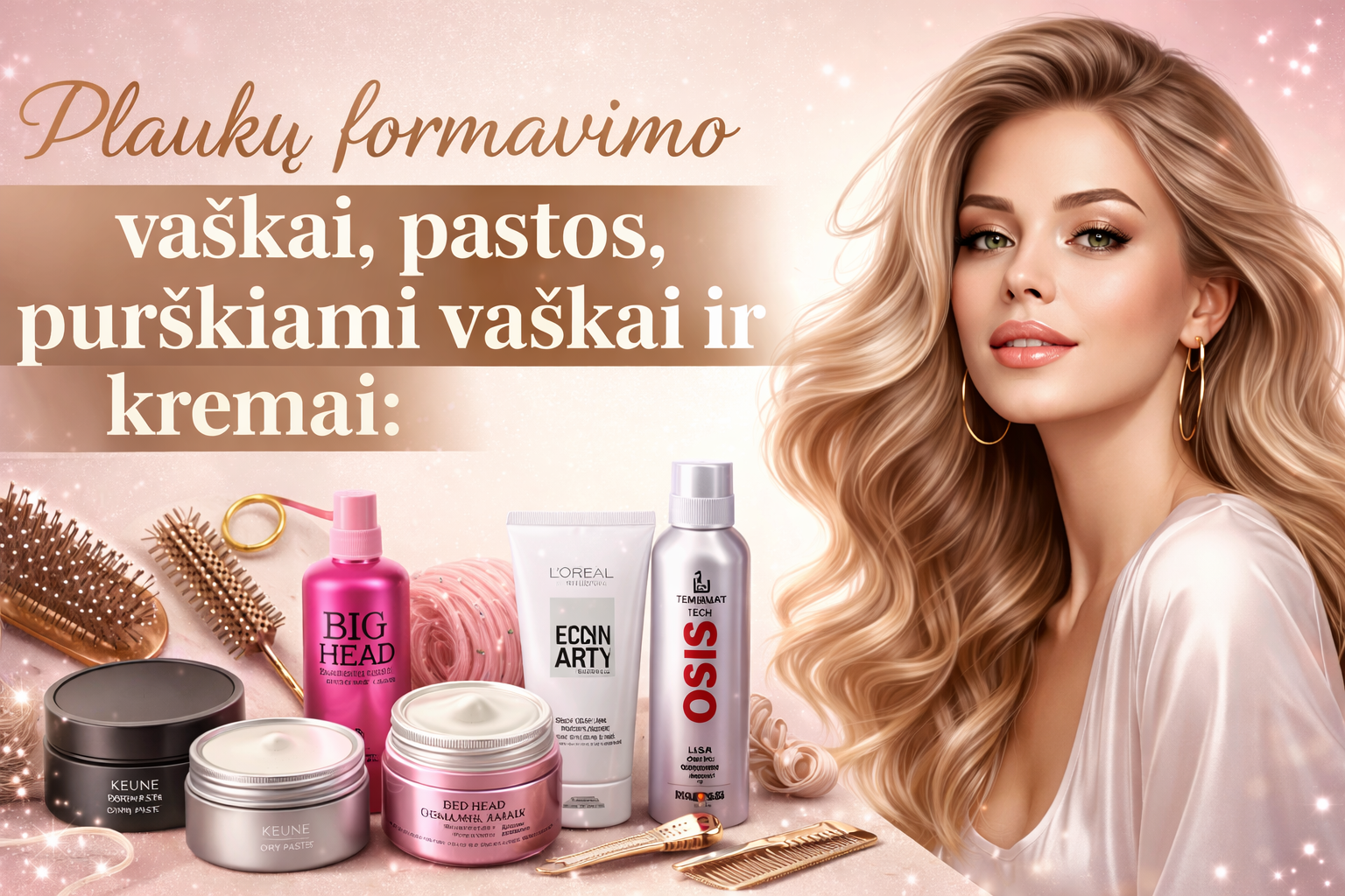 Plaukų formavimo vaškai, pastos, purškiami vaškai ir kremai: kaip pasirinkti ir naudoti