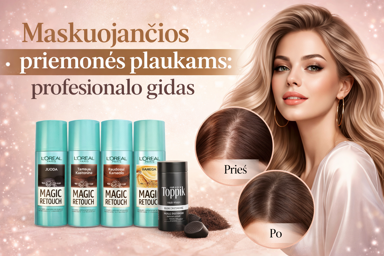 Maskuojančios priemonės plaukams: profesionalo gidas