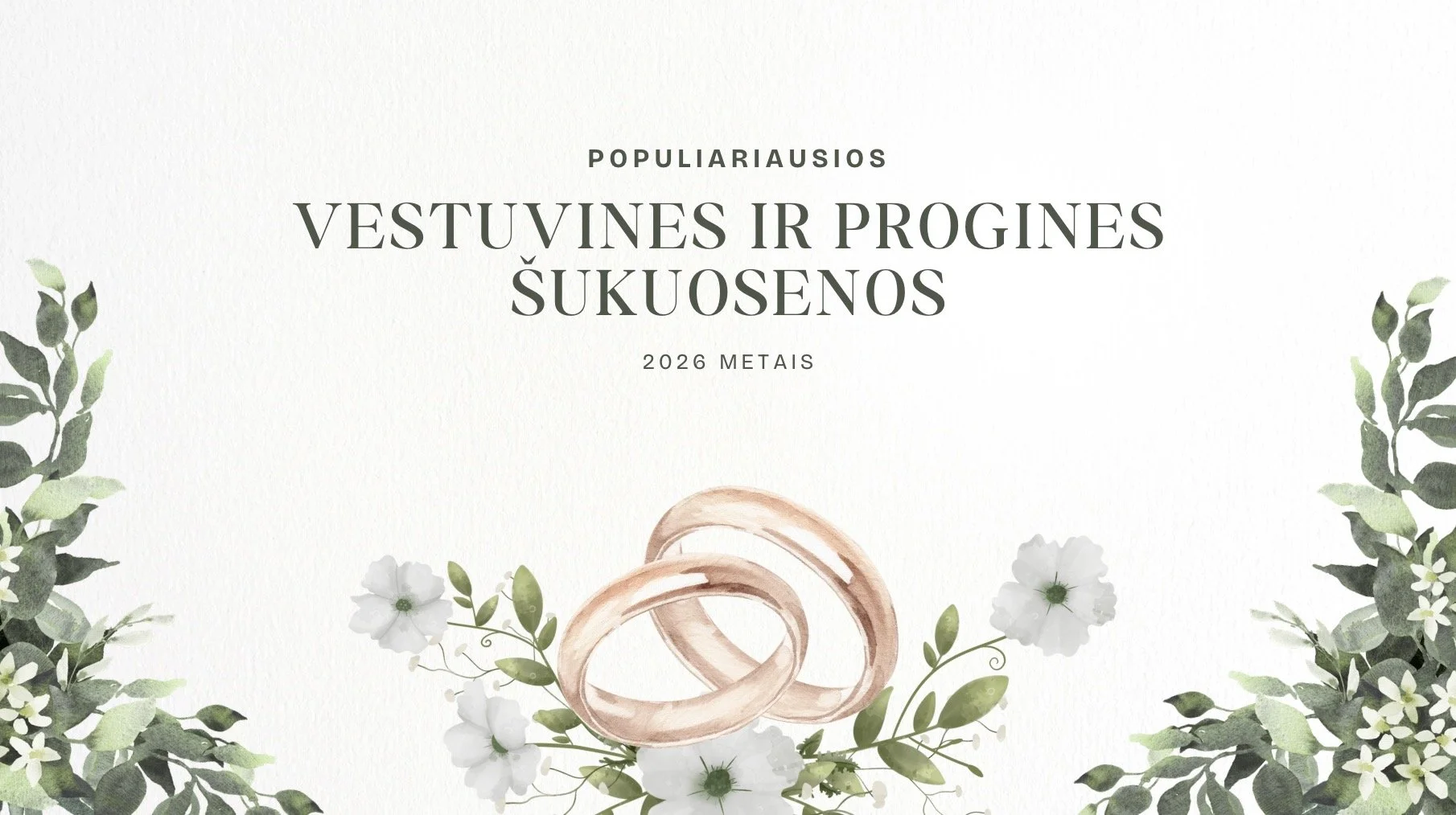 Populiariausios vestuvinės ir proginės šukuosenos 2026 metais