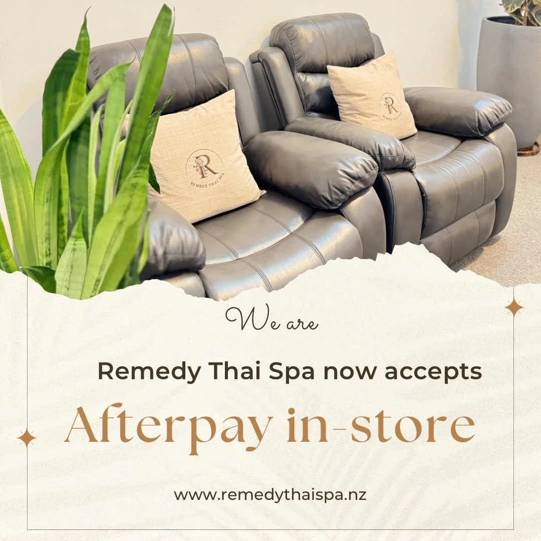 Remedy Thai Spa now accepts Afterpay in-store 💳
Relax now, pay later &mdash; split your payment into 4 easy instalments.

Book your session today 💆&zwj;♀️
#massage #WESTCITY #SpaDay #massagenz #couplemassage