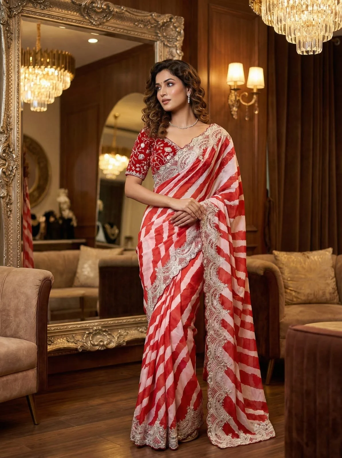 Élite Lehariya Silk Saree