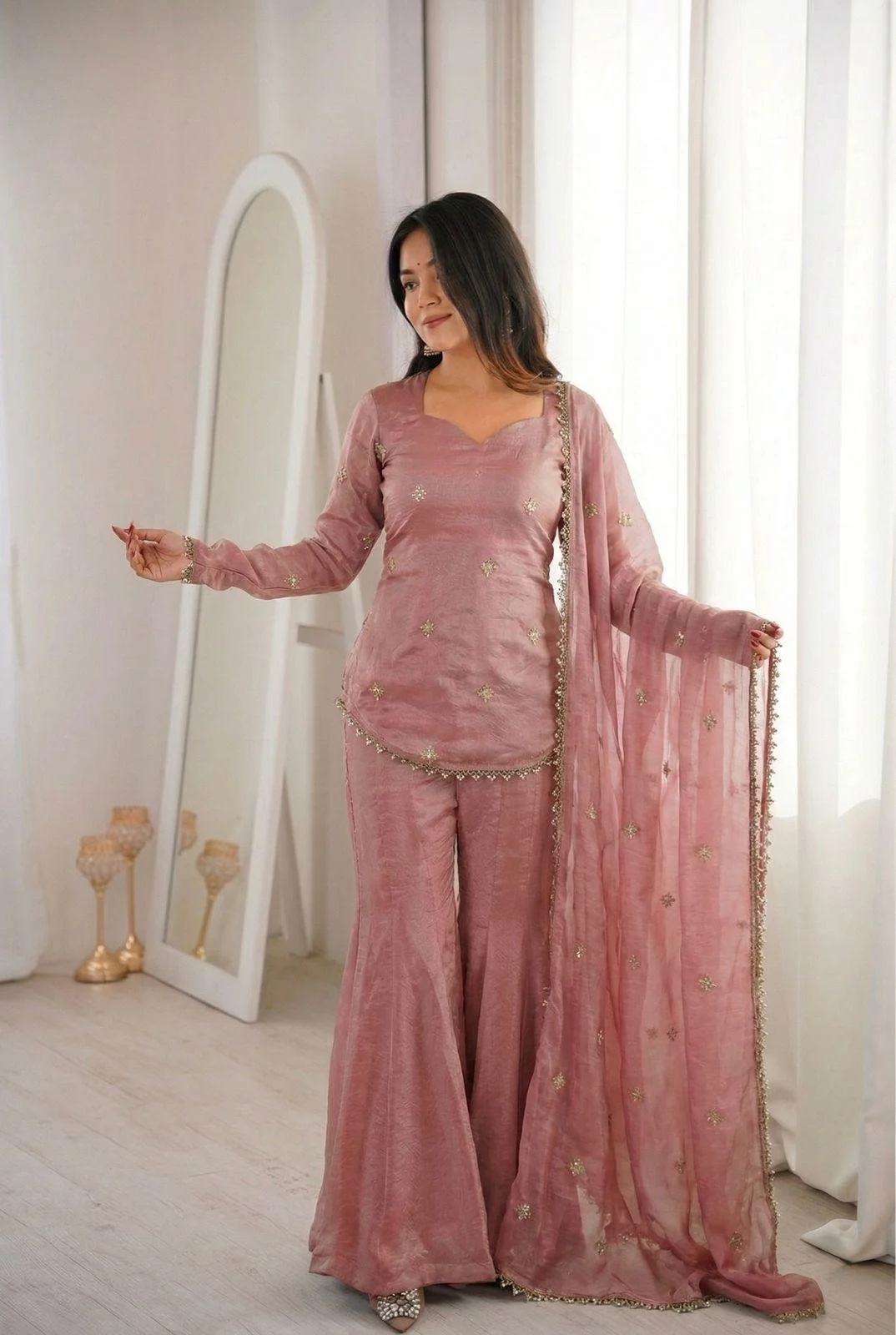 Sharada Shimmer Sharara Set