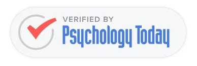 Verified by Psychology Today badge with checkmark and logo