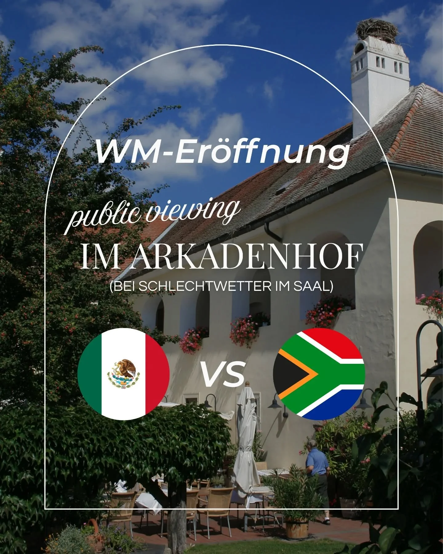 Public Viewing zur Fu&szlig;ball-Weltmeisterschaft im Arkadenhof des Alten Brauhaus! ⚽

Verfolgt ausgew&auml;hlte Begegnungen der Fu&szlig;ball-Weltmeisterschaft live auf Gro&szlig;bild im einzigartigen Ambiente unseres Arkadenhofs.

🍔 WM-Burger mit