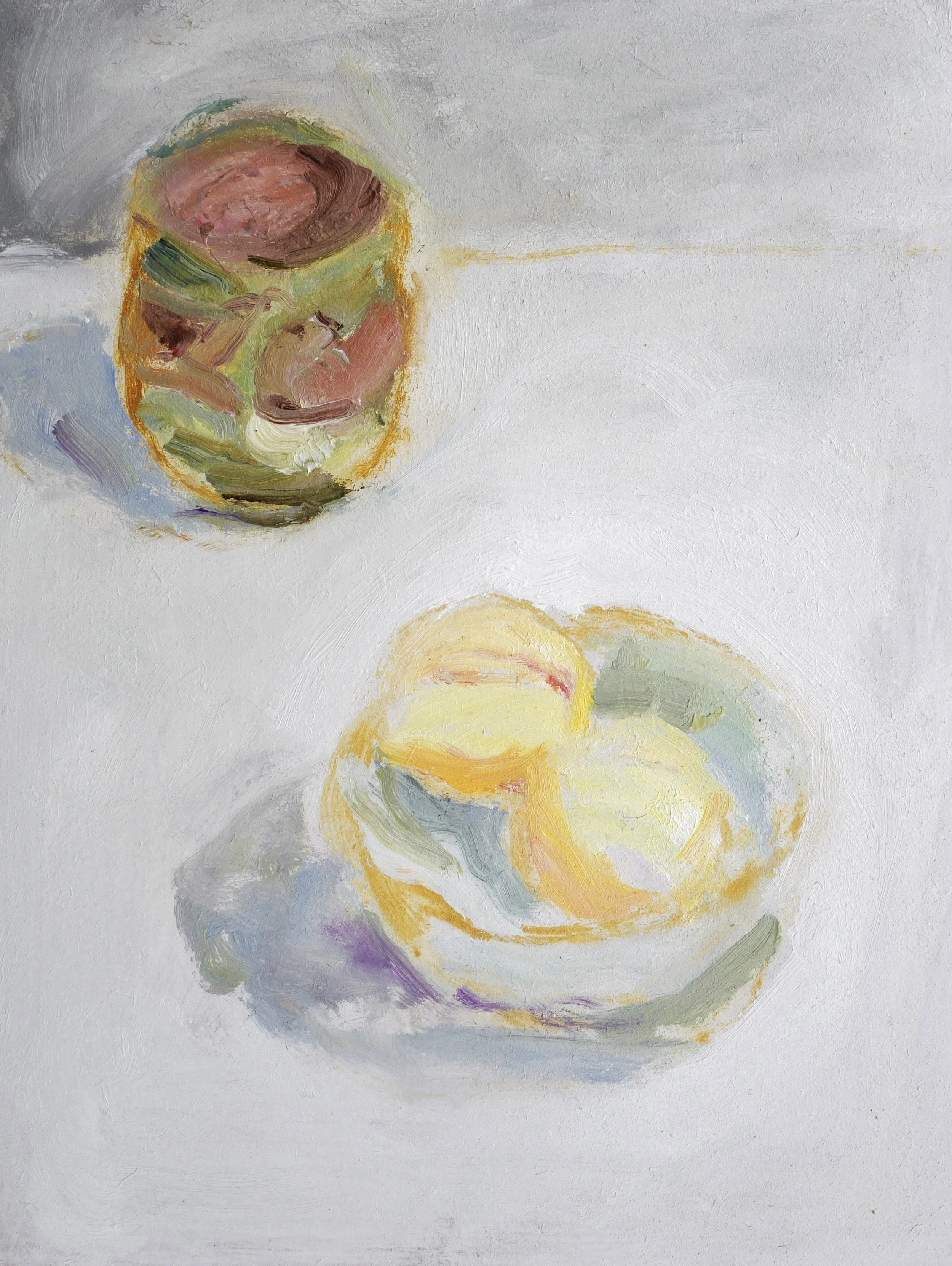 Tea bowl and lemons -Sold