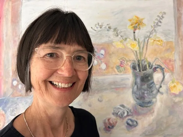 Jude Hardy. Artist based in Suffolk predominately working in oil paints painting still life and the Suffolk landscape.