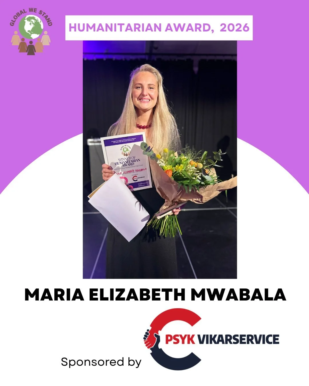 Vi har vundet "Humanitarian Award 2026"
