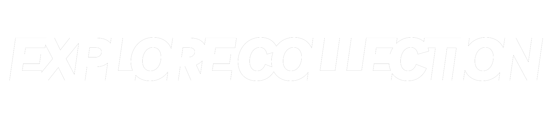Bold black text saying 'EXPLORE COLLECTION' on a white background.
