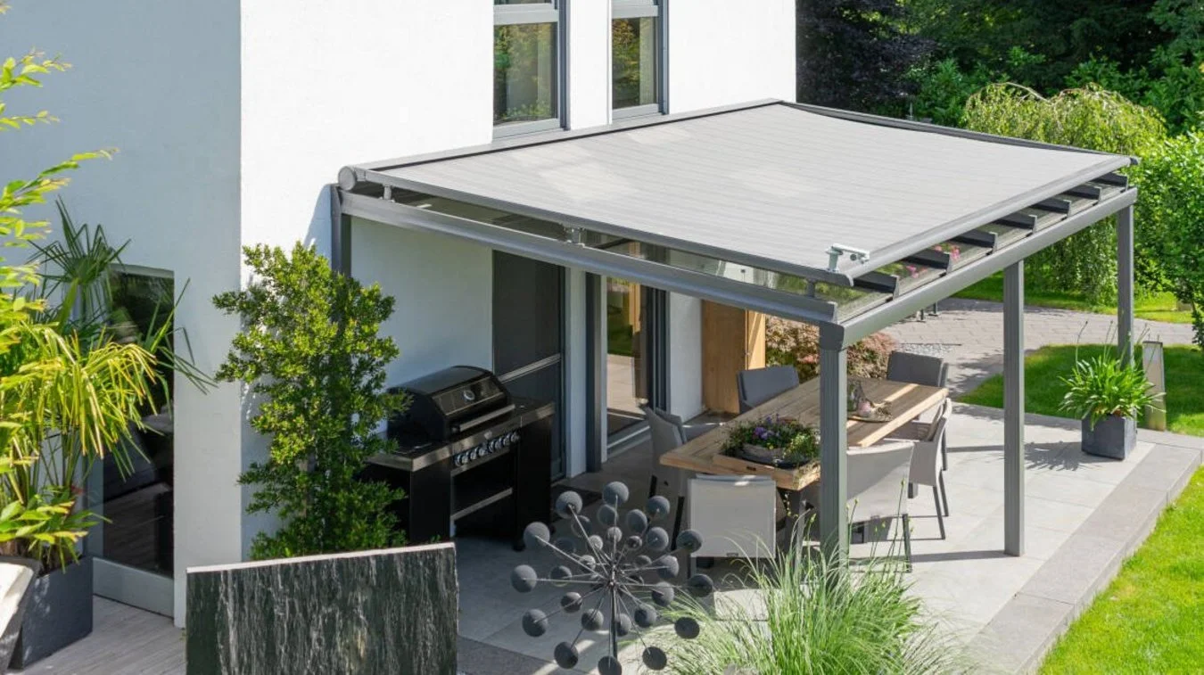 Beschattung Wintergarten Terrassendach