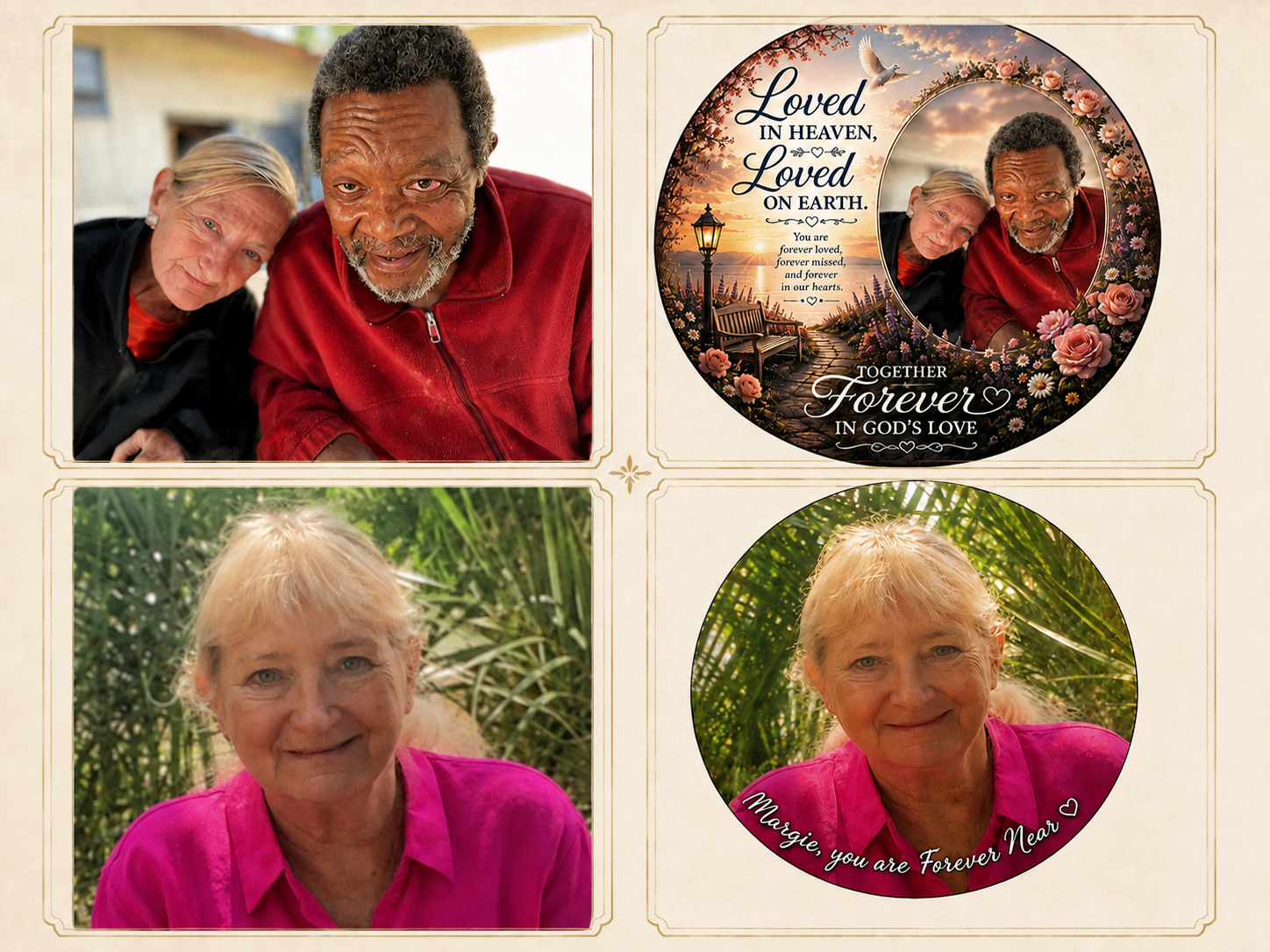 A treasured custom memorial keepsake created in loving memory of a beloved sister.