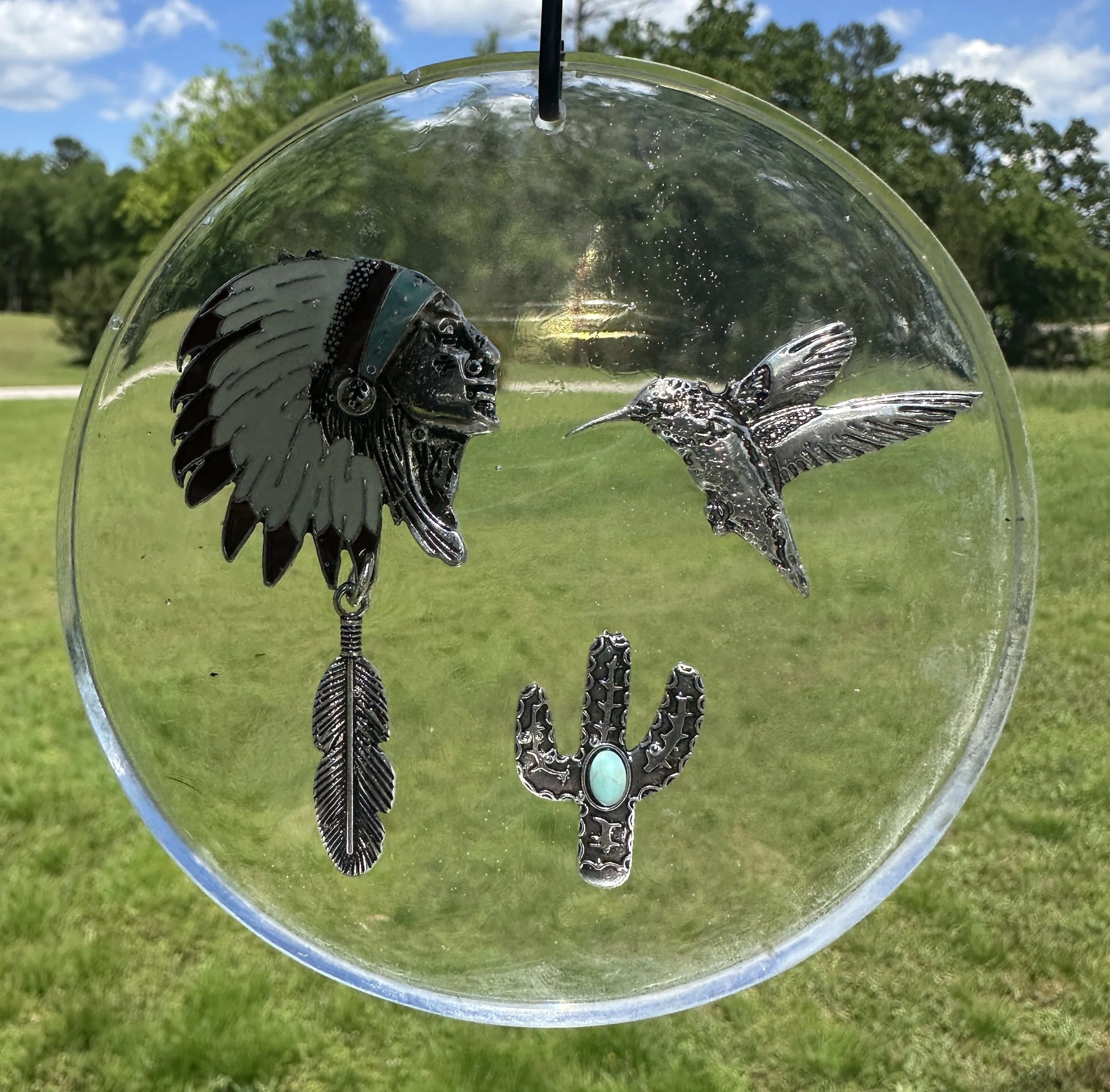 Headdress, Hummingbird, Cactus