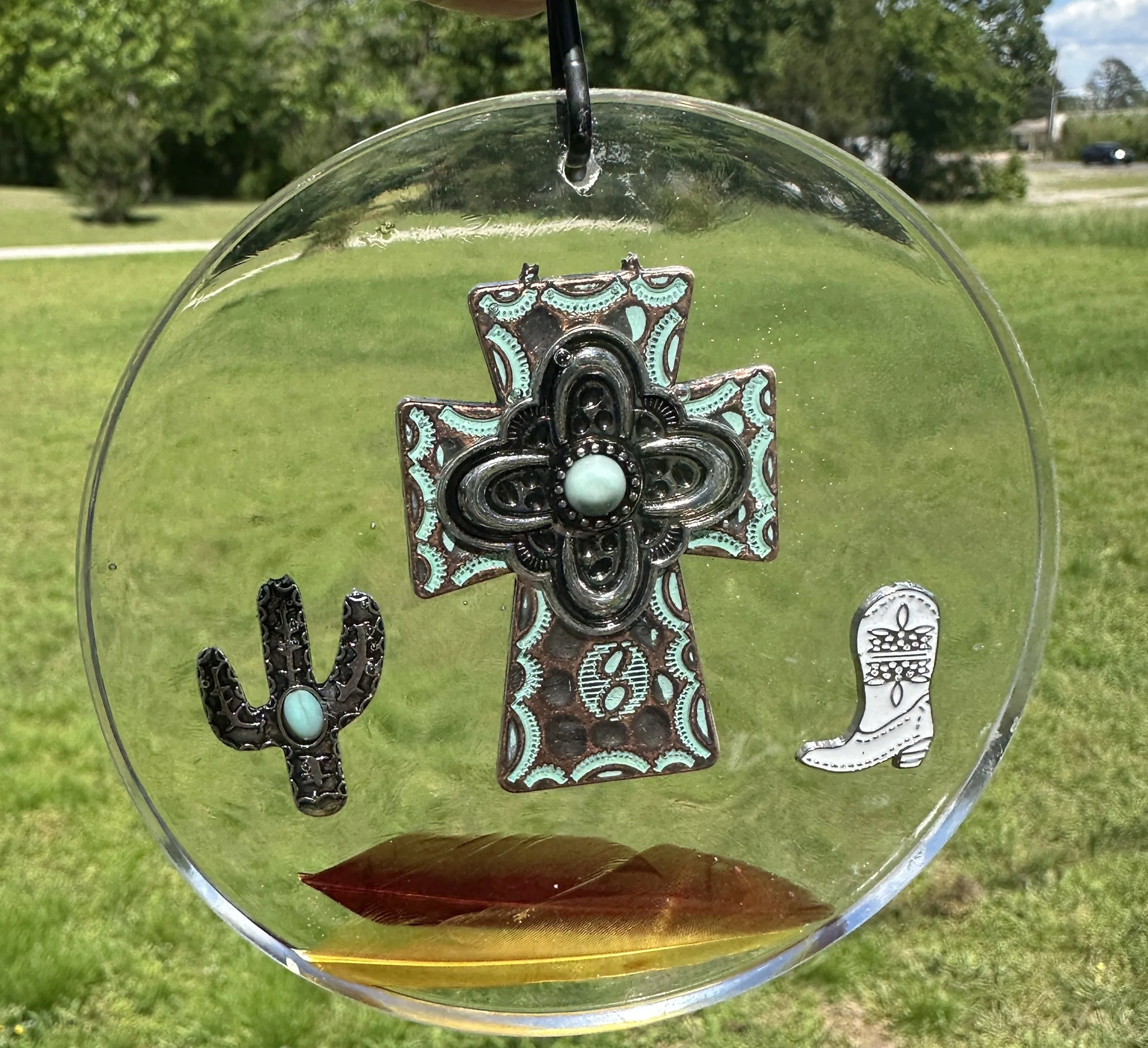 Cross, Boot, Cactus