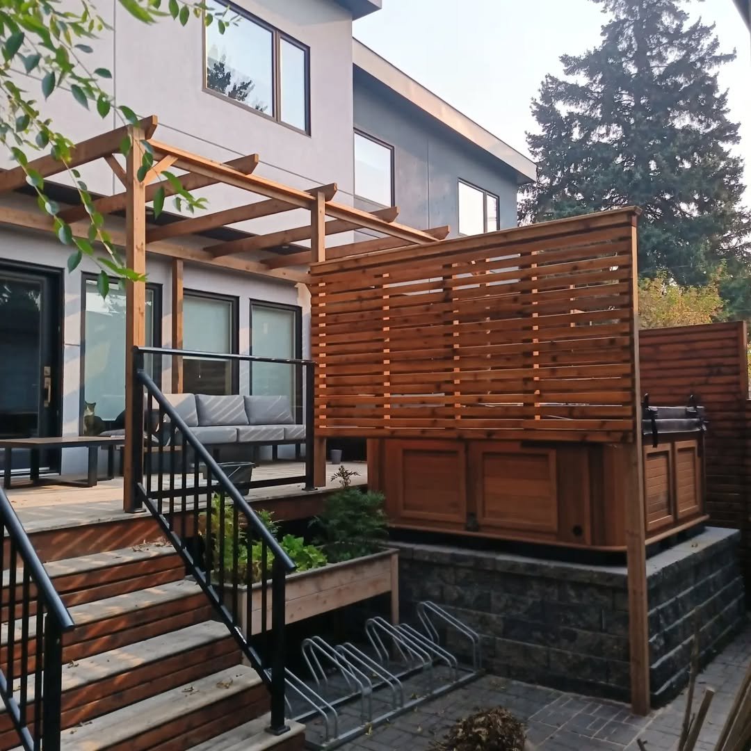 Pergola and Privacy wall from cedar