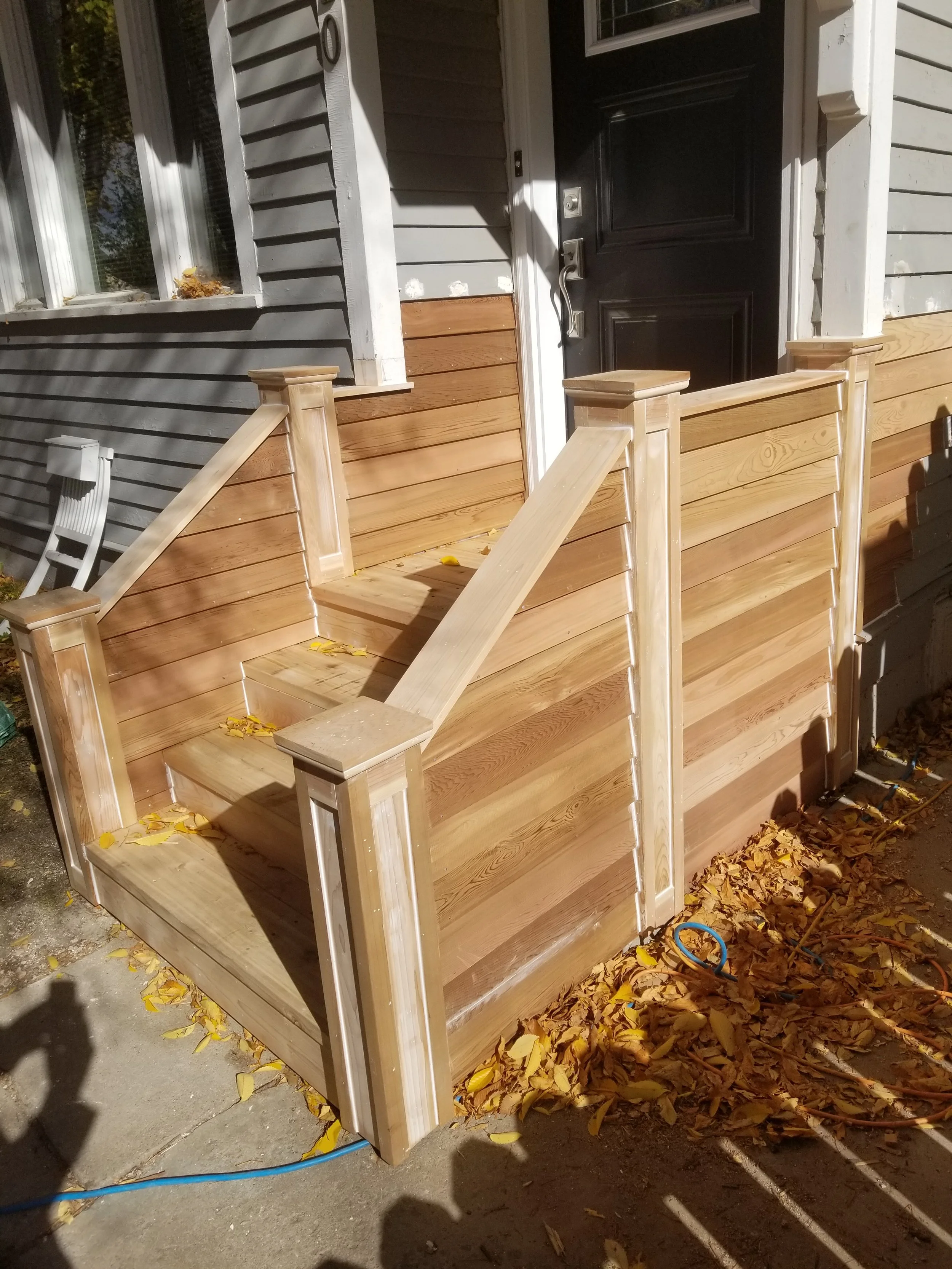 Custom craftsman front stair in Caswell Hill - Saskatoon