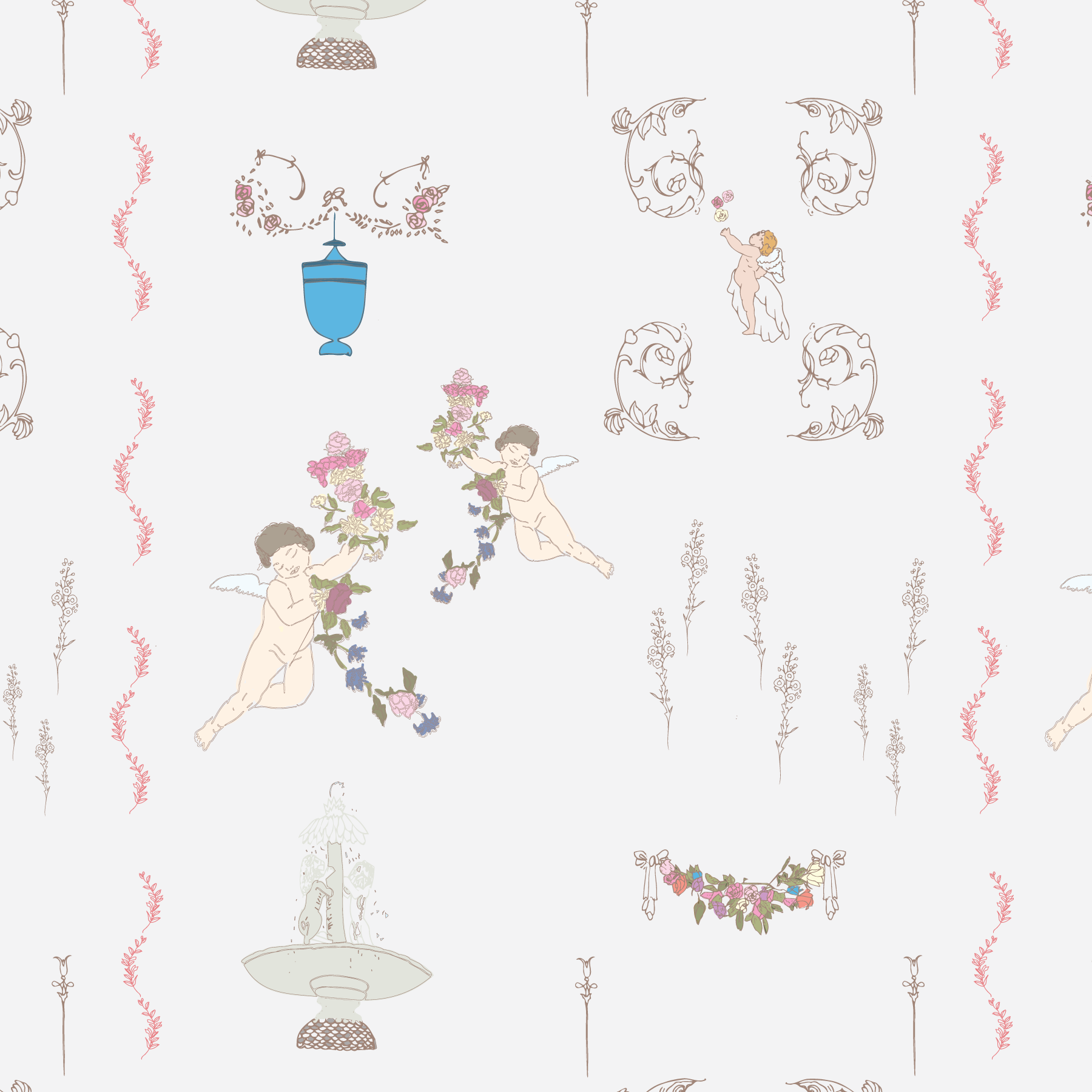 cherubs, urns and swags pots flowers .png