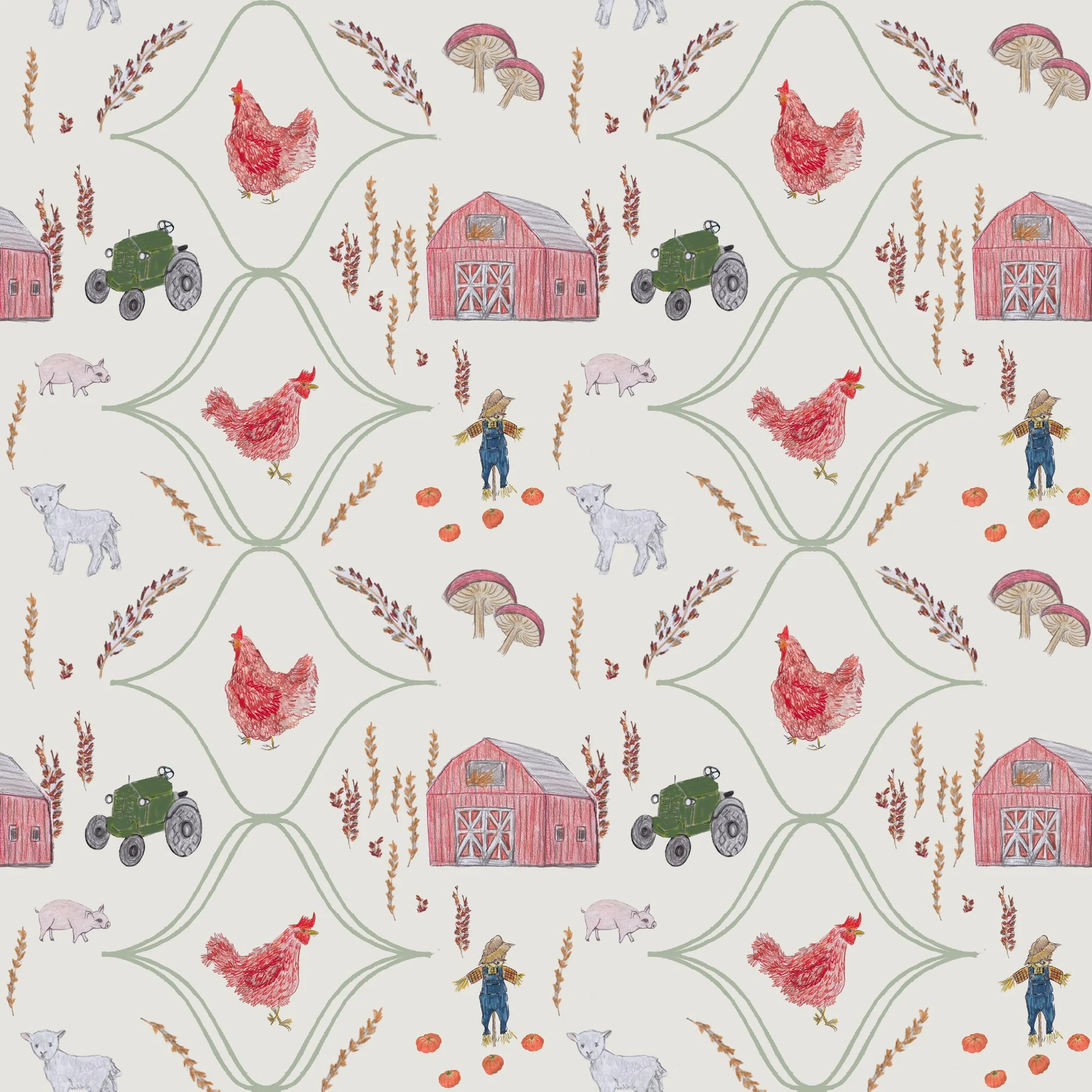 sarahjayneillustration-farm-fall-retro-animals-cream-12in.jpg