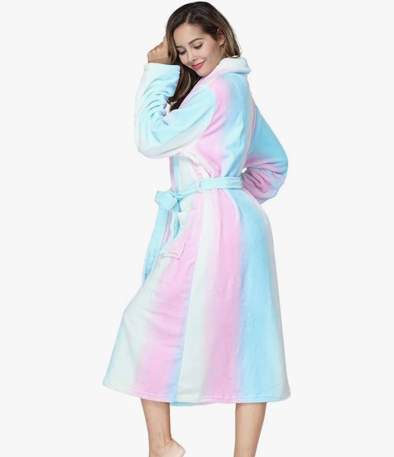 Rainbow Plush Robe