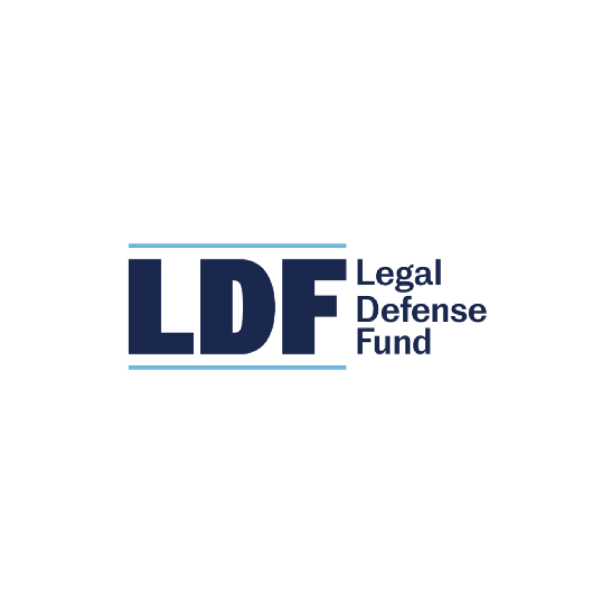 Logo for the Legal Defense Fund with the initials LDF and the full name next to it.
