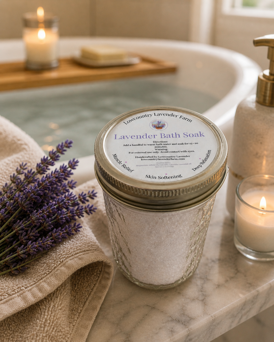 Lavender Bath Soak – Handmade | Lowcountry Lavender Farm