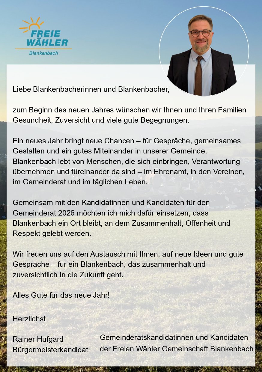 Frohes Neues Jahr, Blankenbach