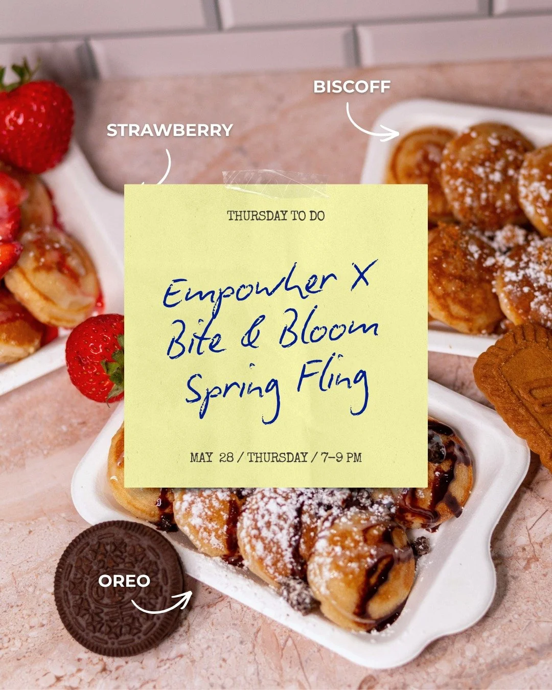 mini pancakes. spring fling. thursday night. say less 🥞
@empowher_health Spring Fling &mdash; May 28 / 7&ndash;9 PM / Plano, TX
come through 🌸
#biteandbloom #springfling #dfwfoodie #minipancakes #dallasevents