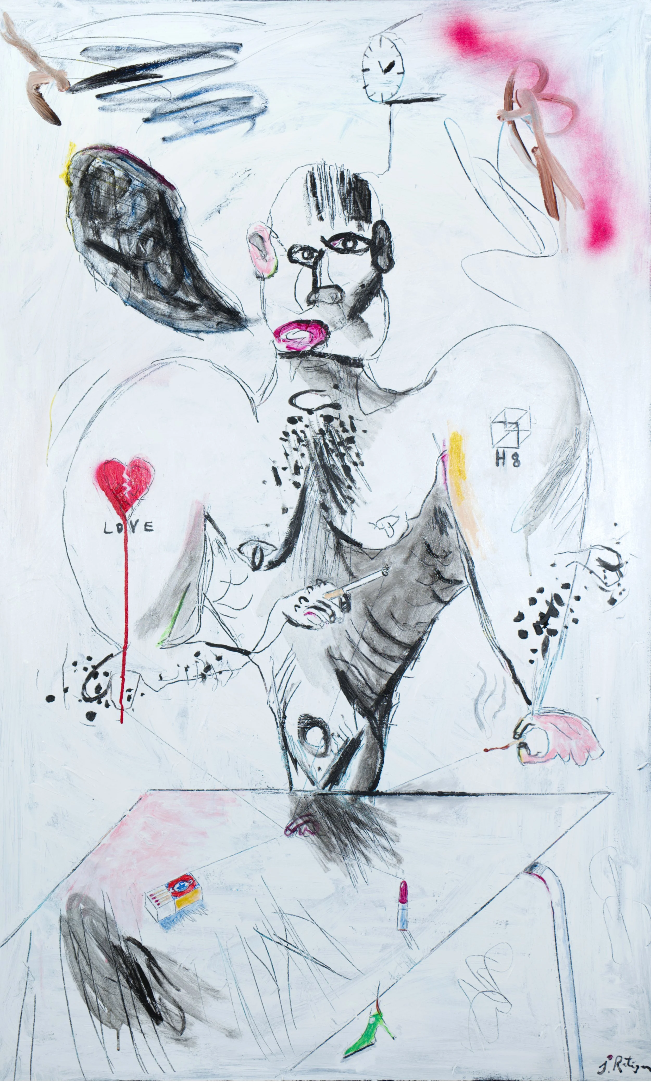 Male nude with Green Shoe (Acrylic, 152.5cm x 92cm, 2025