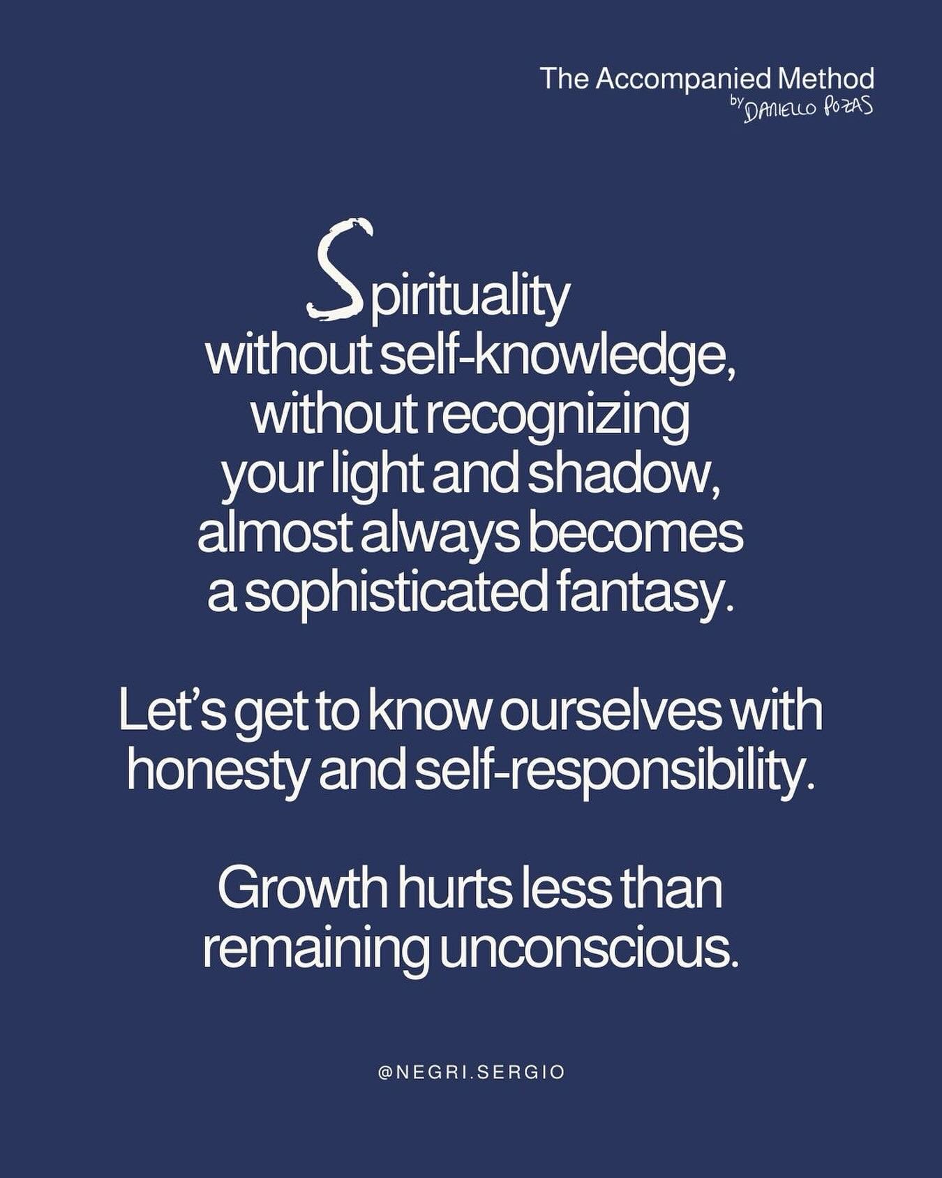 Growth asks for more than beautiful ideas, spiritual language, or transcendent experiences. It asks for honesty. It asks of us to know ourselves &mdash; not just our light, but our shadow too. Not just the parts we are proud of, but the parts that ar