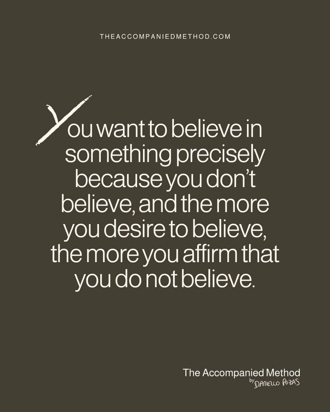 Most of what we believe is unconscious. It lives beneath our words in the assumptions we don&rsquo;t question.
We say:
&ldquo;I want to believe I deserve love.&rdquo;
&ldquo;I want to believe in abundance.&rdquo;
But why do we want to believe?
Becaus