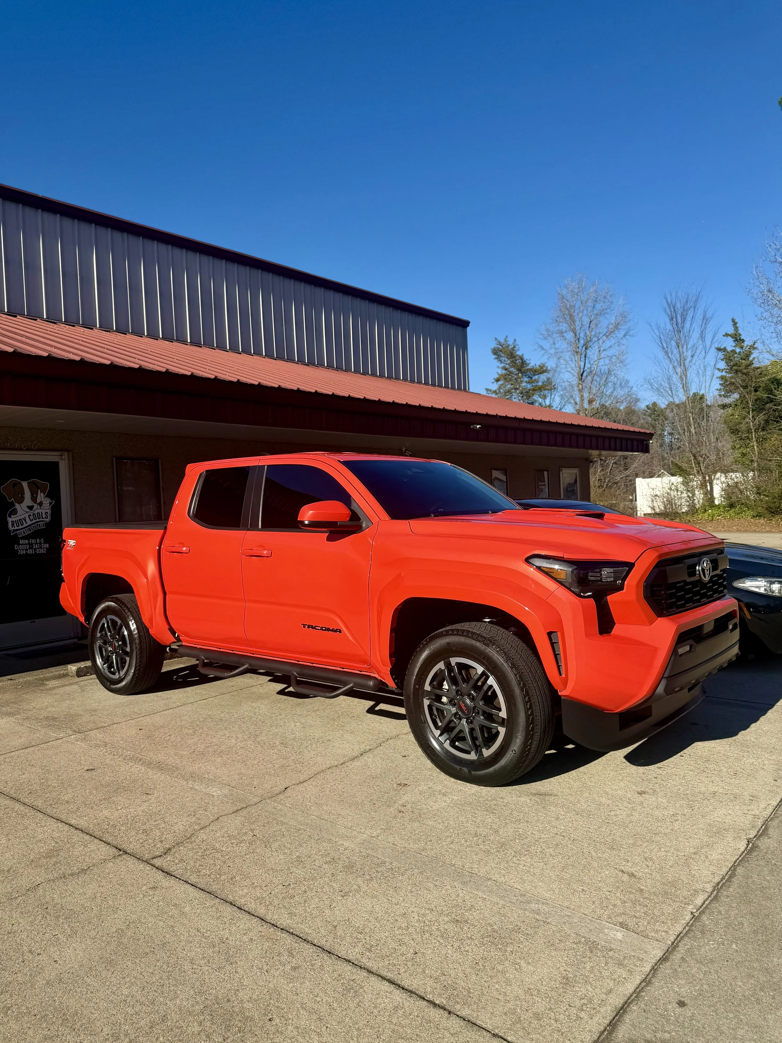 Red Toyota Tacoma After A Reset Detail