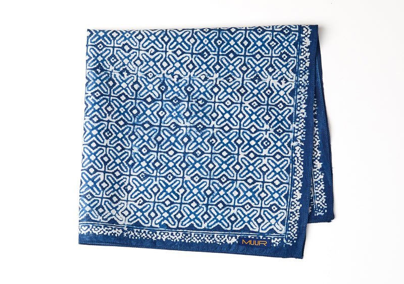Bandana - Indigo Tile