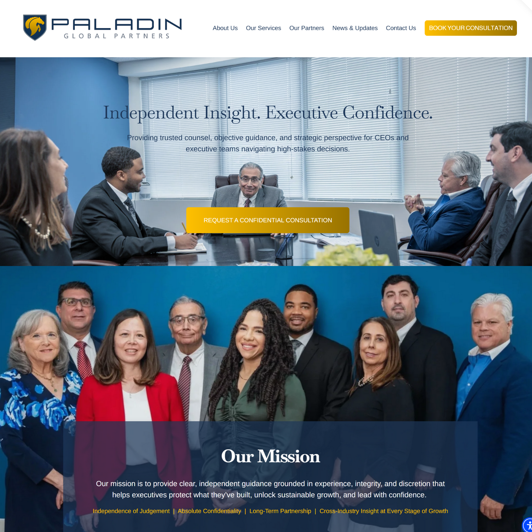 Paladin's new website screenshot announcing the website refresh